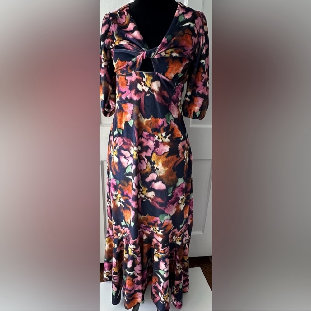 MISA Wallis Dress LIBRA FLEUR VELVET